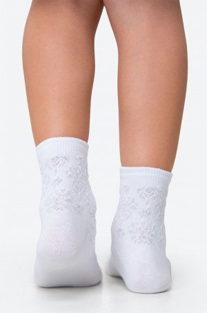 Happy Fox Ажурные носки для девочки, белый цвет