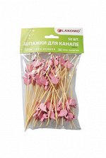 Шпажки для канапе &quot;Фламинго&quot;, бамбук, 50шт. 12см