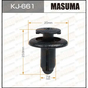 Клипса крепежная Masuma KJ-661 (OEM 01553-06931, 01553-07431, 01553-07861, 01553-08231, 90467-07138, 9046707138C0)