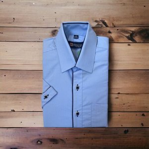 Рубашка короткий рукав с темно-синими вставками