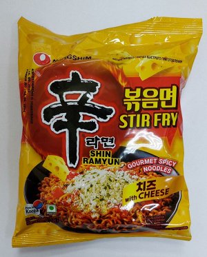 Лапша Шин Рамин жареный сыр, 131 г (SHIN RAMYUN STIR FRY with CHEESE )