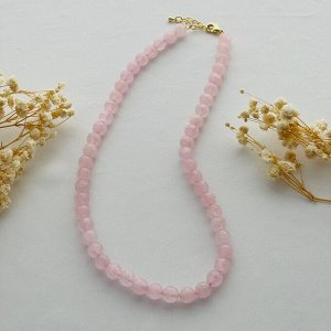 Бусы из Розового кварца (облагороженный)
