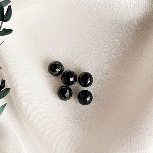Бусины для украшений из черного Турмалина огранка (5 шт)