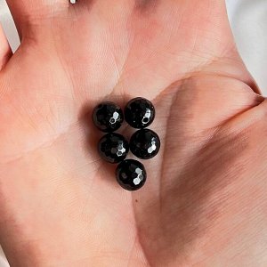Бусины для украшений из черного Турмалина огранка (5 шт)