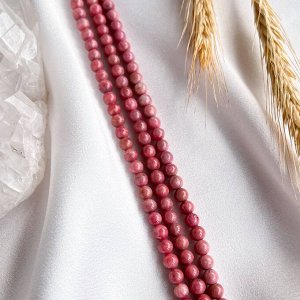 Бусины для рукоделия из Родонита