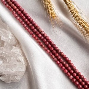 Бусины для рукоделия из Родонита