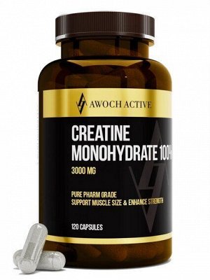 AWOCHACTIVE Специализированный пищевой продукт CREATINE MONOHYDRATE 100%, 120 капсул