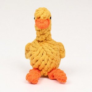 Пижон Игрушка канатная &quot;Цыплёнок&quot; до 110 г, 14*9 см, жёлтая