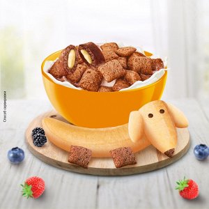 ХРУТКА® Злаковые подушечки с начинкой со вкусом банана, обогащённые кальцием, коробка, 220 г