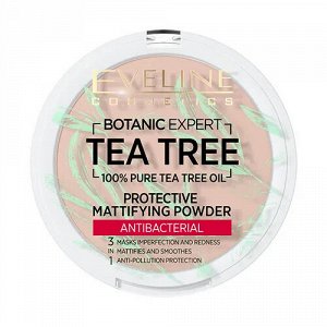 Eveline Пудра для лица антибактериальная матирующая 3в1 BOTANIC Expert №002- Ivory