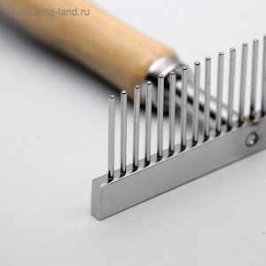 Расчёска-грабли Wood с деревянной ручкой, 13 х 9,5 см   3276117