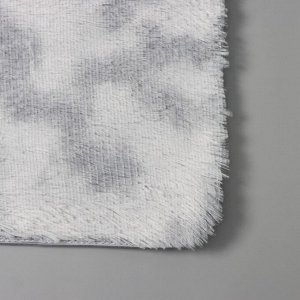Коврик для ванной Доляна «Пушистик», 50x80 см, цвет серый