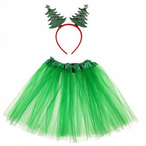 Карнавальный набор «Красавица-ёлочка», ободок, юбка