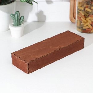 Лоток деревянный для подачи столовых приборов Доляна, 25x8x4 см, цвет мокко