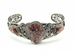 Браслет из яшмы уральской, 18,5 см.