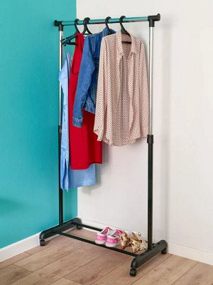 Катунь Вешалка напольная для одежды В95-169 Ш89 Г43 см на колесиках макс вес 20кг труба 30мм