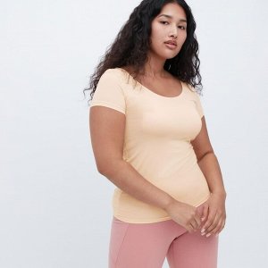 UNIQLO Airism - футболка с U-образным вырезом - 31 BEIGE