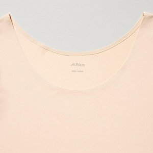UNIQLO Airism - футболка с U-образным вырезом - 31 BEIGE