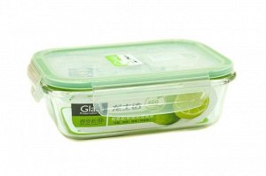 "Green" Контейнер для продуктов, прямоуг. 640мл (жаропр. стекло)  LJ-0299 ВЭД