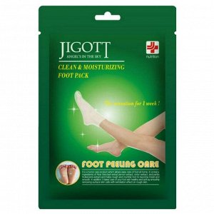 Jigott Отшелушивающие пилинг-носочки / Clean &amp; Moisturizing Foot Pack, 1 пара