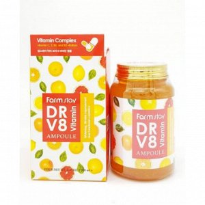 Farm Stay DR-V8 Vitamin Ampoule Отбеливающая Ампула-сыворотка для лица против старения кожи с витаминным комплексом 250мл