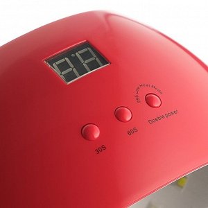 Лампа для маникюра Luazon LUF-22, LED, 21 диод, 48 Вт, таймер, 220 В, красная