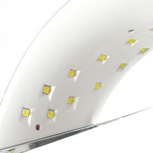 Лампа для маникюра Luazon LUF-22, LED, 21 диод, 48 Вт, таймер, 220 В, красная