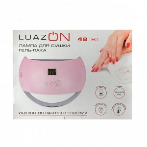 Лампа для маникюра Luazon LUF-22, LED, 21 диод, 48 Вт, таймер, 220 В, красная