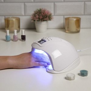 Лампа для гель-лака Luazon LUF-01, UV/LED, 48 Вт, 24 диода, таймер 60/90/120 с, USB, белая