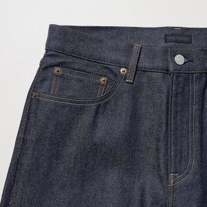 UNIQLO - прямые джинсы стандартного кроя Selvage (длина 78,5 см) - 69 NAVY