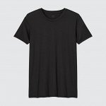 UNIQLO Airism - футболка с круглым вырезом - 09 BLACK