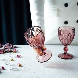 Набор бокалов стеклянных Magistro «Круиз», 250 мл, 2 шт, цвет розовый