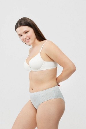 19406 High waist Трусы высокие 2 шт. в упаковке св. Голубой + экрю