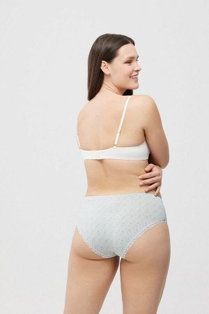 19406 High waist Трусы высокие 2 шт. в упаковке св. Голубой + экрю