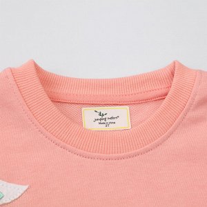 Детский розовый свитшот с принтом