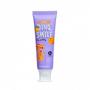 Детская гелевая зубная паста Consly DINO's SMILE c ксилитом и вкусом манго, 60 г