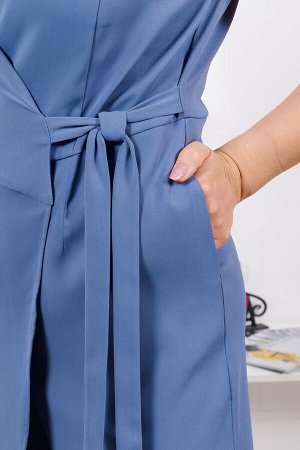 Комбинезон. Цвет: тёмно-голубой