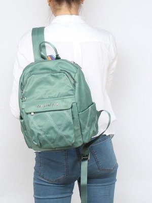 Рюкзак жен текстиль CF-2320,  2отд,  4внут+3внеш/ карм,  зеленый SALE 256566