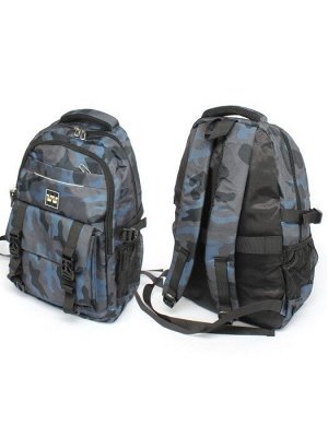 Рюкзак Battr-2216 текстиль,  2отд,  4внеш,  1внут/карм,  серый/синий 256630