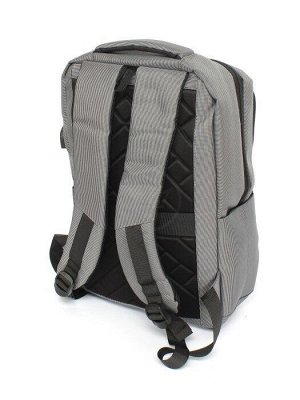 Рюкзак Battr-2223 текстиль,   (USB-заряд),  2отд+отд д/ноут,  4внеш,  2внут/карм,  серый 256563