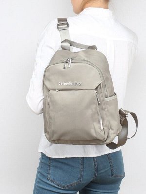 Рюкзак жен текстиль CF-2324,  1отд,  4внут+6внеш/ карм,  серый 256579