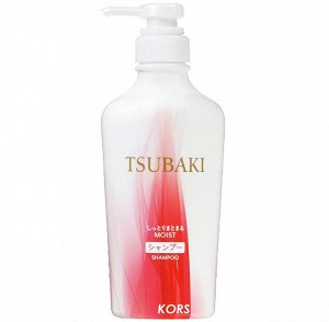"SHISEIDO" "TSUBAKI MOIST" Увлажняющий шампунь для волос с маслом камелии 450 мл. 1/9