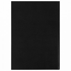 Книга учета 96 л., клетка, твердая, бумвинил, офсет, наклейка, А4 (200х290 мм), BRAUBERG, черная, 130278