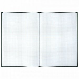 Книга учета 96 л., клетка, твердая, бумвинил, офсет, наклейка, А4 (200х290 мм), BRAUBERG, зеленая, 130280