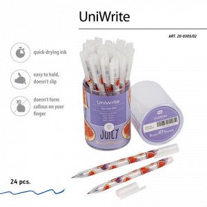 Ручка гелевая BRUNO VISCONTI "UniWrite", СИНЯЯ, "Fresh&amp;fruity. Инжир", линия 0,4 мм, 20-0305/02