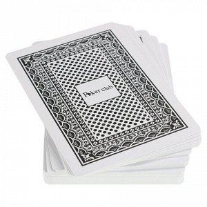 Карты игральные пластиковые "Poker club", ассорти, 54 шт, 8,7х6,3см, 25мкм, ИН-9121,ИН-9130,ИН-4382