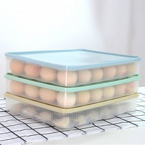 Контейнер для хранения яиц, 1 шт. на 24 ячейки, цвет в ассортименте, 30 х 23 х 5 см.