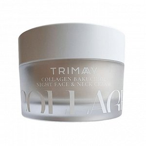Ночной Крем для лица и шеи с бакучиолом Trimay Collagen Bakuchiol Night Face & Neck Cream