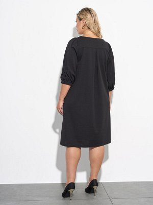 Платье 0218-2 чёрный каменный