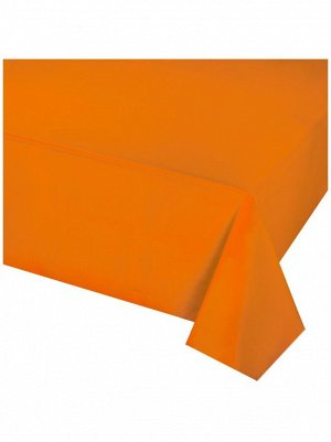 Скатерть полиэтилен 140 х275 см цвет оранжевый